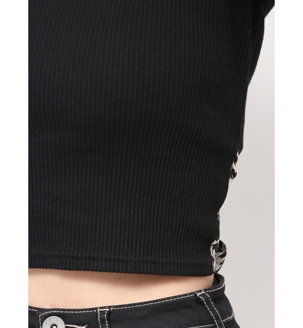 GYDA「レオパードBACKリボンテレコロンＴ」|Tシャツ・カットソー|