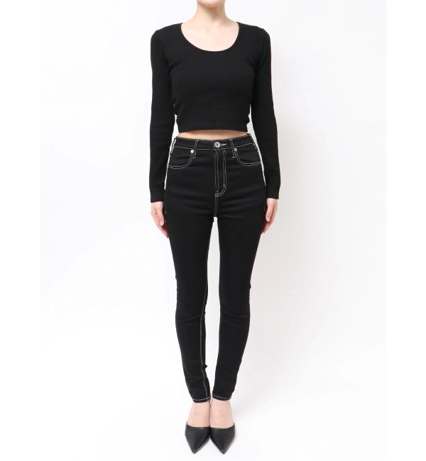 GYDA「レオパードBACKリボンテレコロンＴ」|Tシャツ・カットソー|