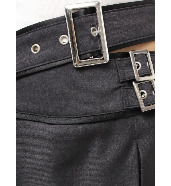 GYDA「belt designプリーツスカートライクショートパンツ」|スカート|