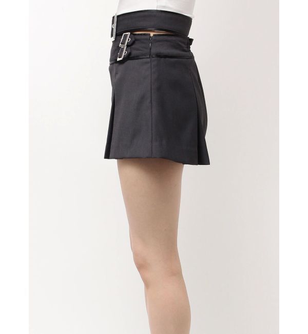 GYDA「belt designプリーツスカートライクショートパンツ」|スカート|