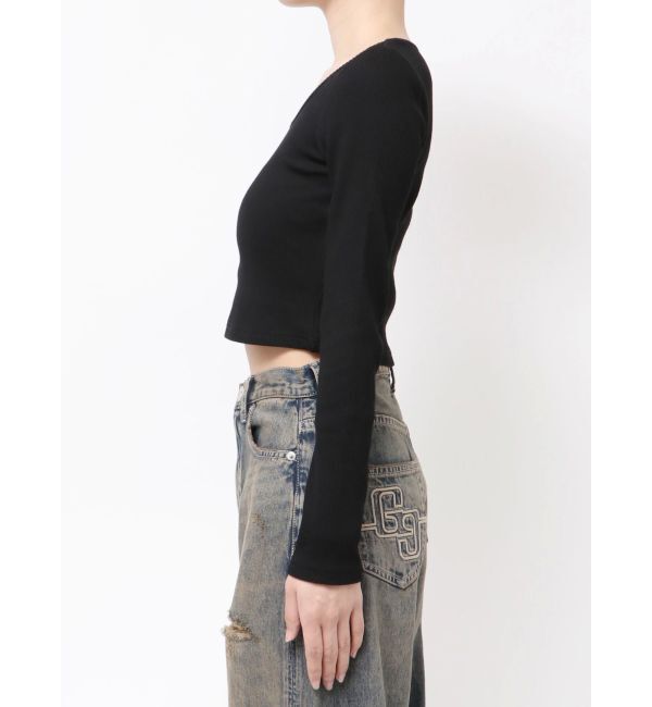 GYDA「GDロゴラインストーンテレコトップス」|Tシャツ・カットソー|