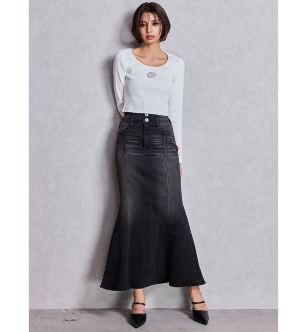 GYDA「GDロゴラインストーンテレコトップス」|Tシャツ・カットソー|