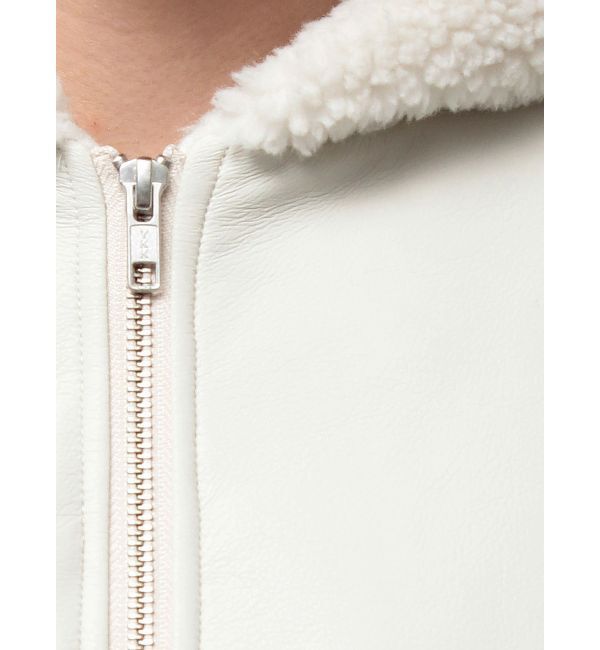 GYDA「Hoodie Fake Leatherコート」|ブルゾン・スタジャン|