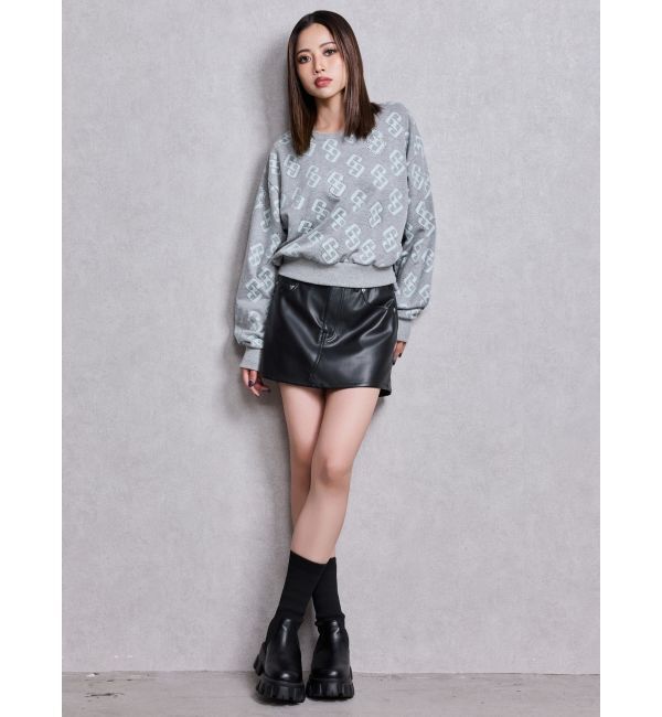 GYDA「GG pattern bijouスウェットトップス」|スウェット・ジャージ|