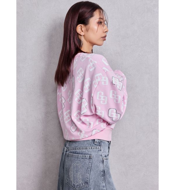 GYDA「GG pattern bijouスウェットトップス」|スウェット・ジャージ|