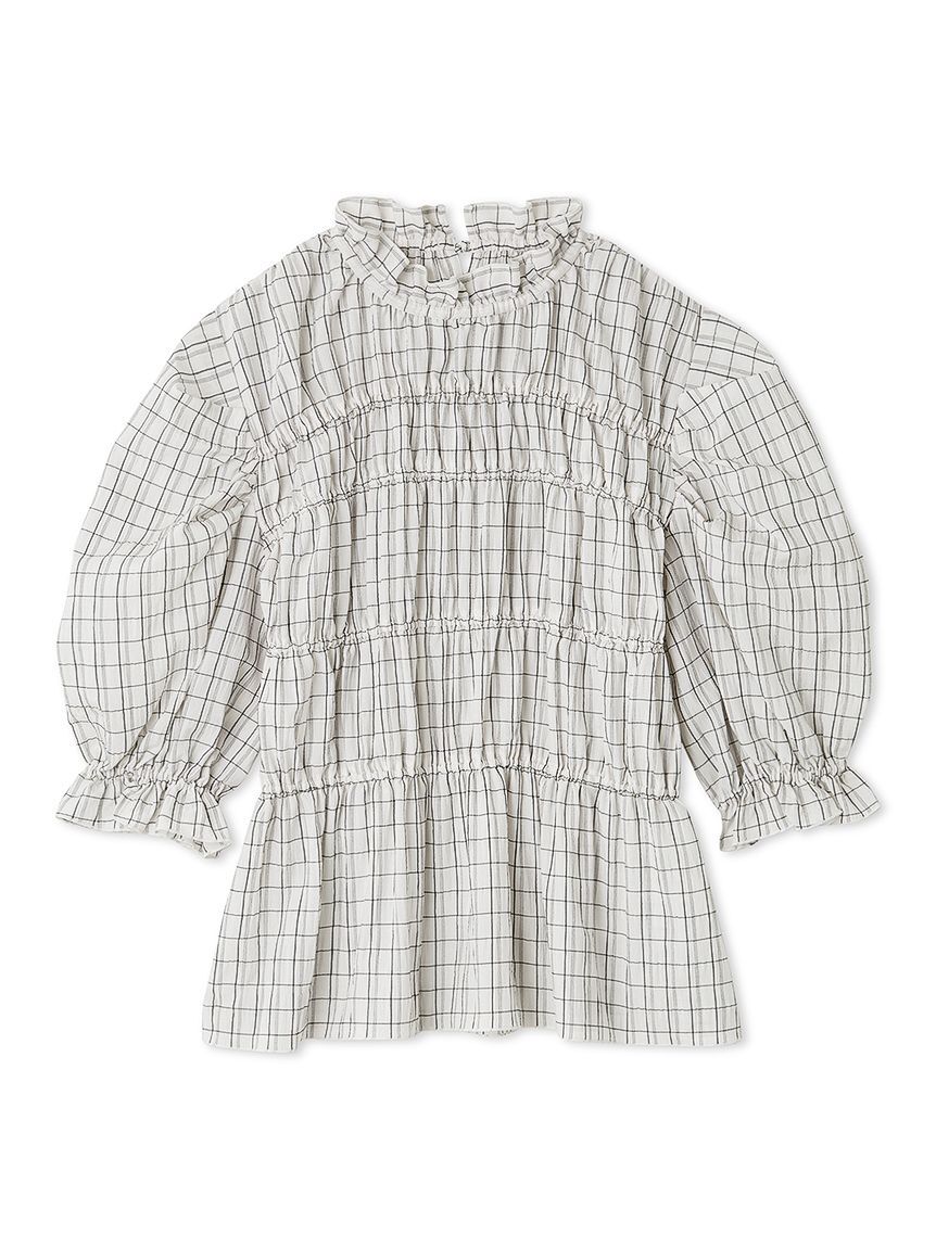 Mila Owen「シャーリングペプラムフリルブラウス」|シャツ・ブラウス|