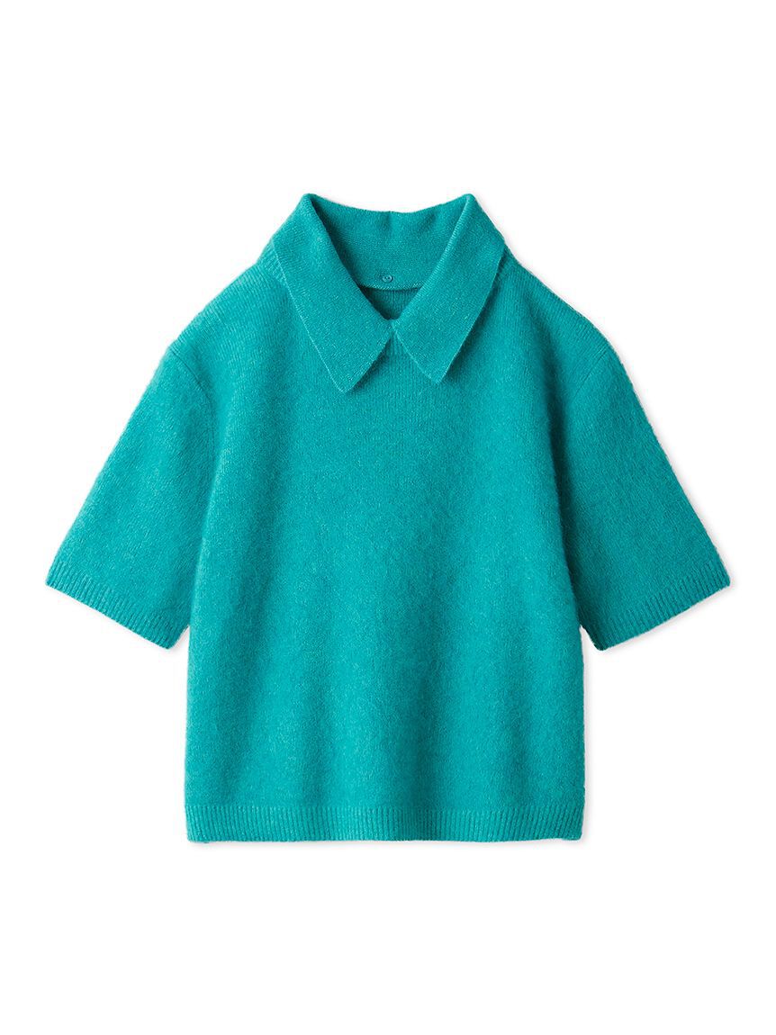 Mila Owen「ポロ衿クロップド丈モヘアニットトップス」|ニット・セーター|TUQ