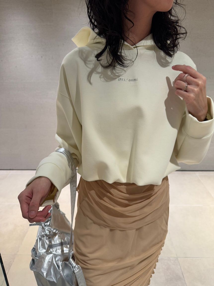 emmi atelier「【IPSA/emmi】ダンボールフーディートップス」|Tシャツ・カットソー|