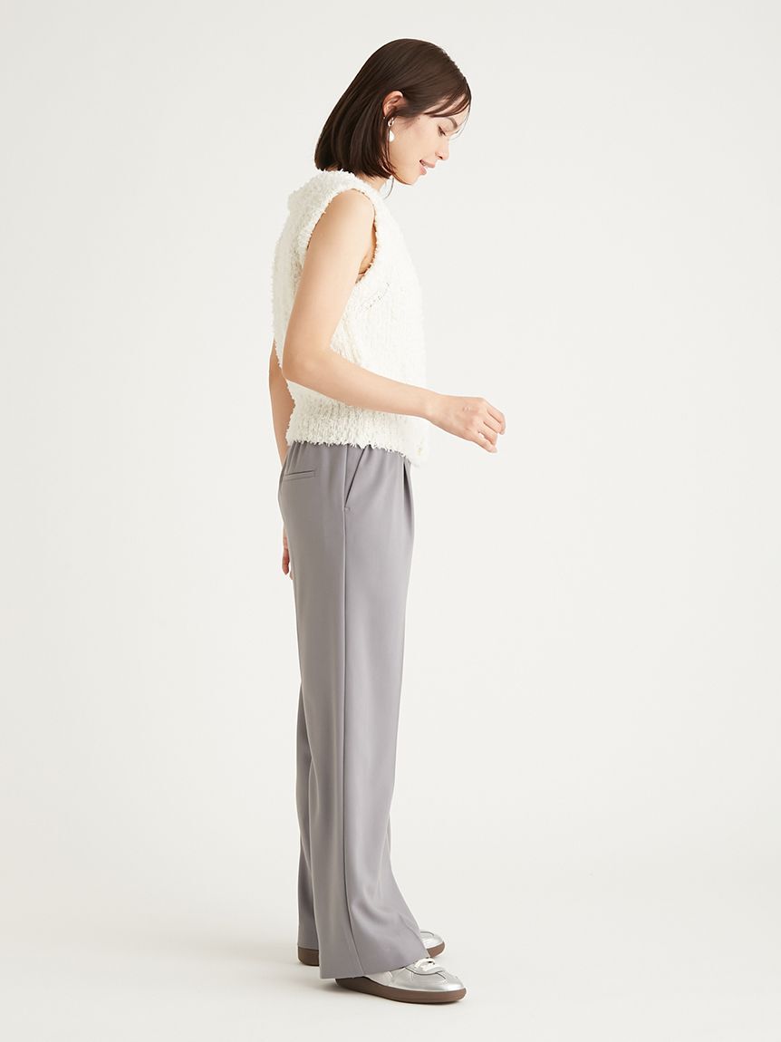 emmi atelier「【10th】emmiロゴジャガードゴムタックパンツ」|チノ|