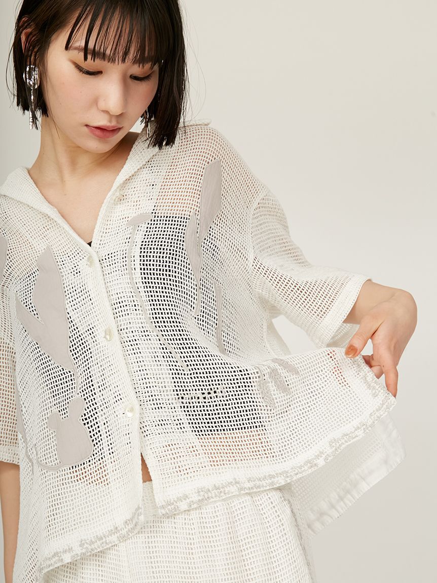 emmi atelier「【emmi&times;Leo Lionni】 メッシュシャツ」|シャツ・ブラウス|