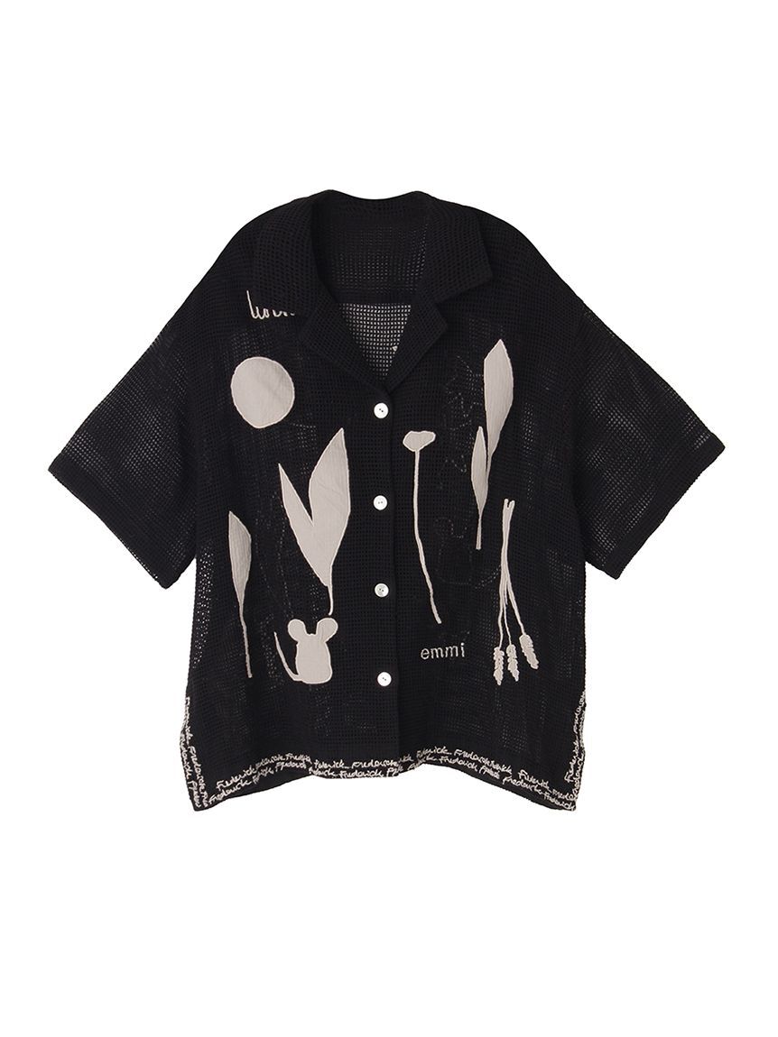 emmi atelier「【emmi&times;Leo Lionni】 メッシュシャツ」|シャツ・ブラウス|BLK