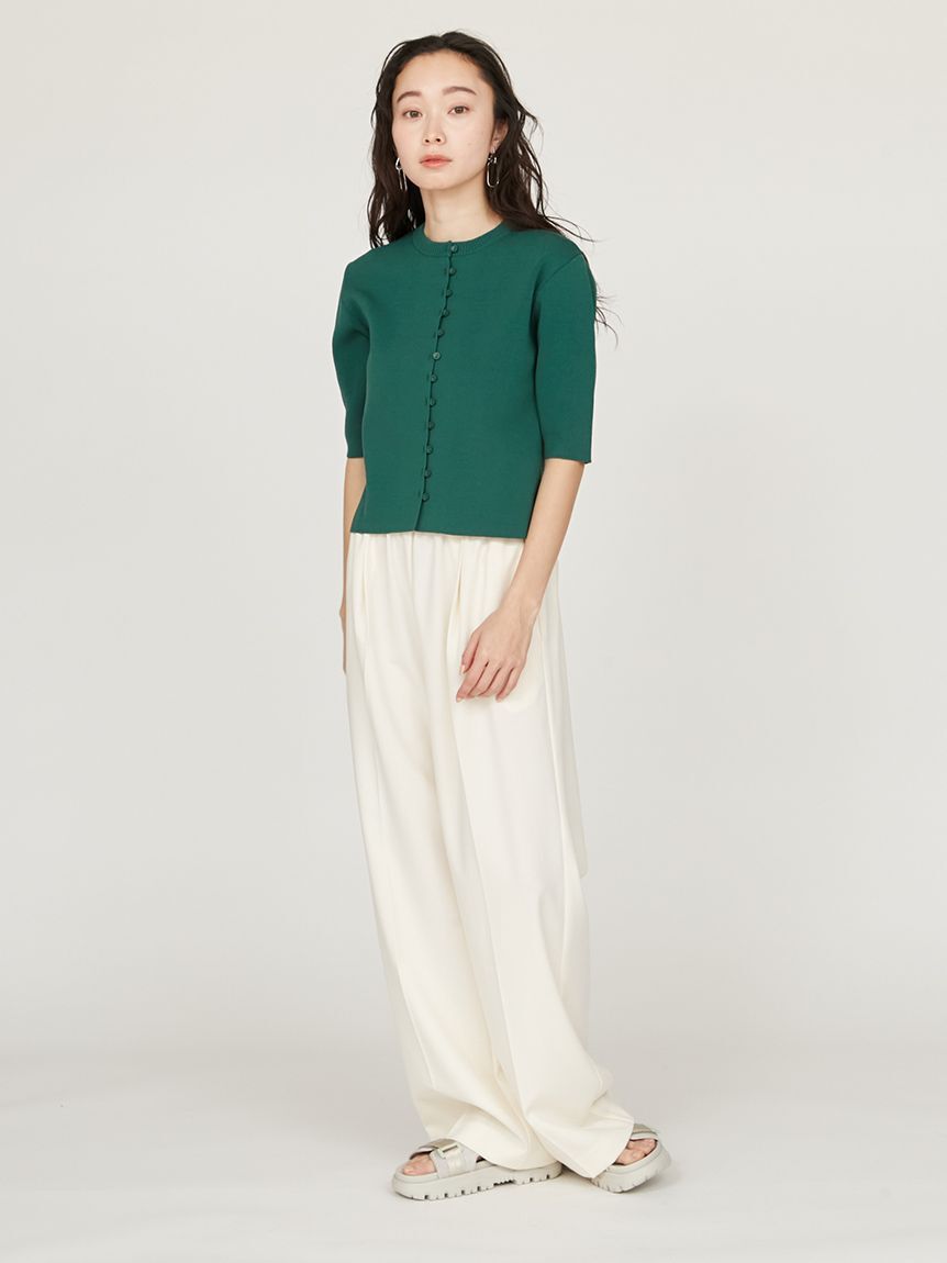 emmi atelier「emmi ジャガードゴムタックパンツ」|チノ|