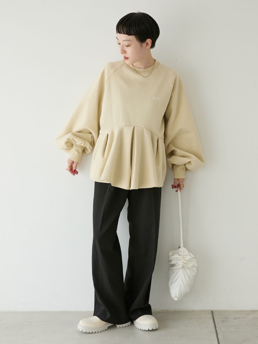 emmi atelier「emmi ジャガードゴムタックパンツ」|チノ|