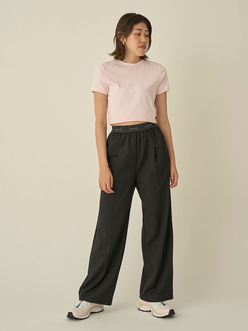 emmi atelier「emmi ジャガードゴムタックパンツ」|チノ|