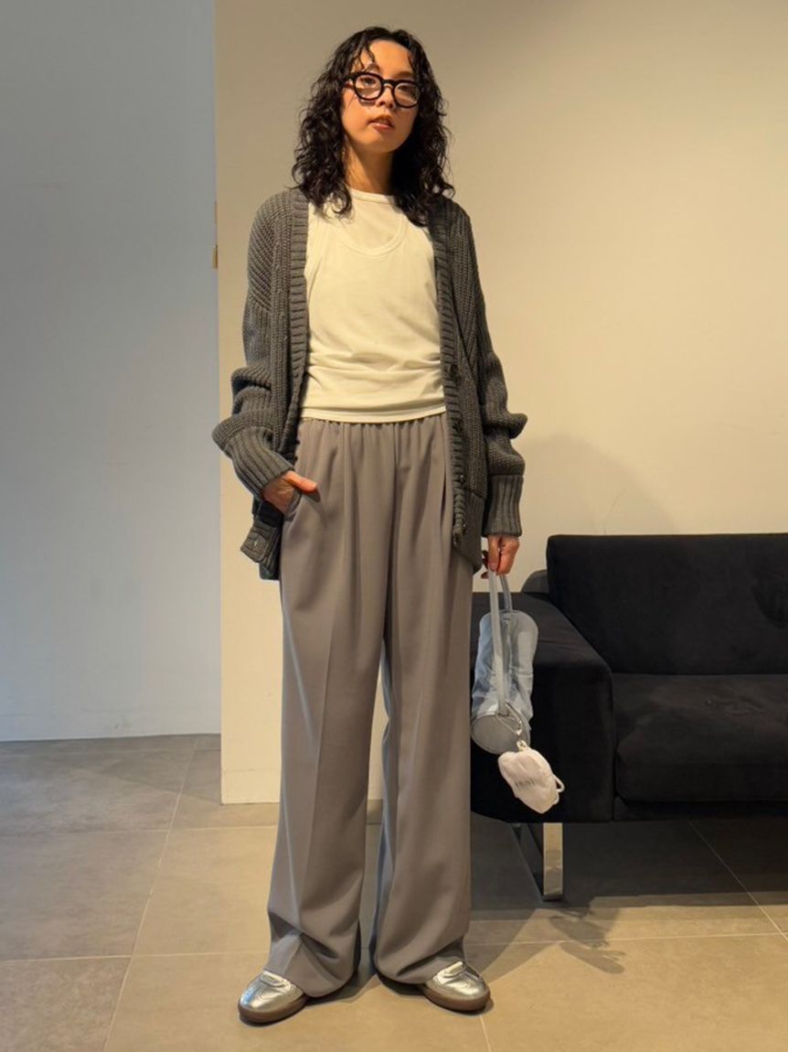 emmi atelier「emmi ジャガードゴムタックパンツ」|チノ|