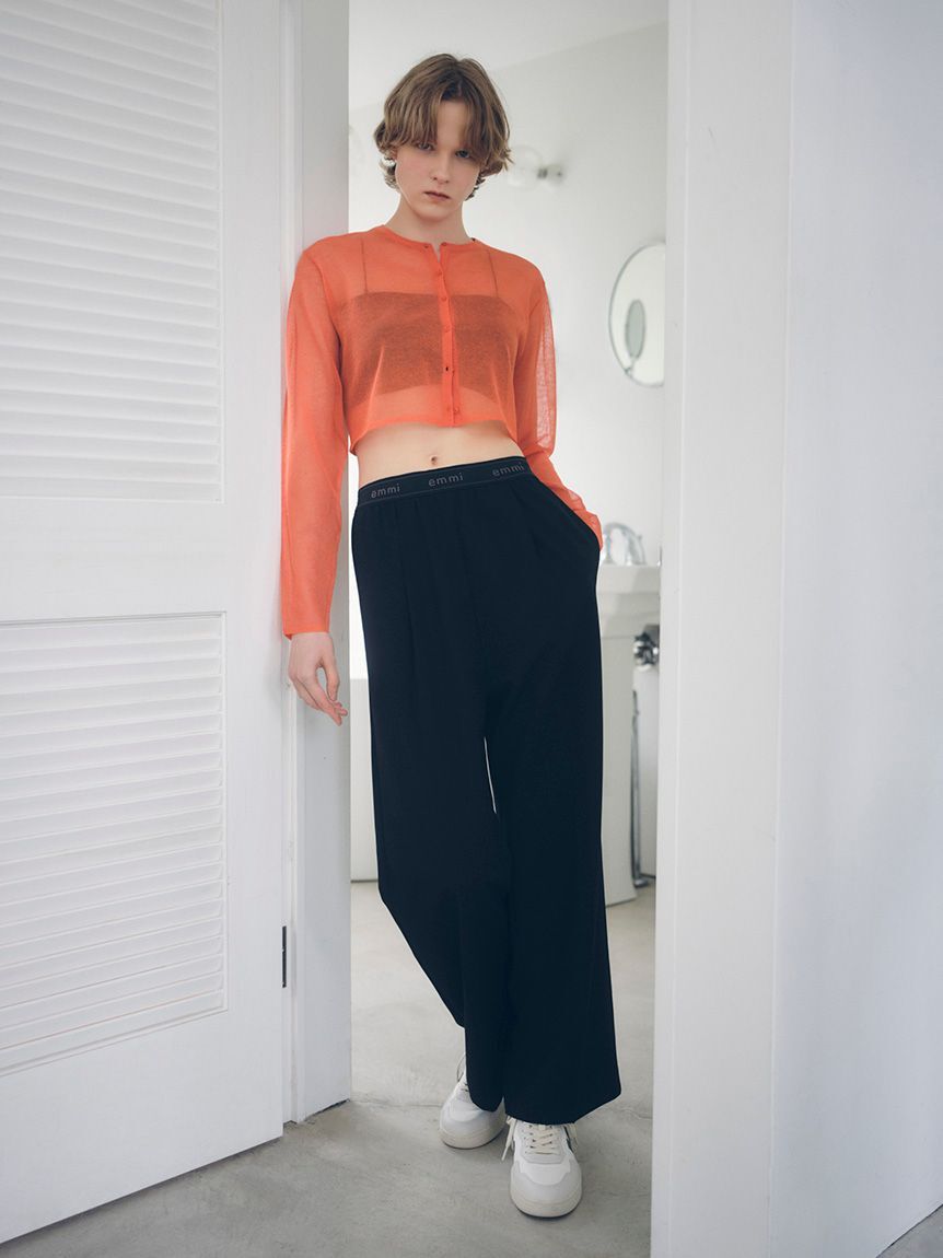 emmi atelier「emmi ジャガードゴムタックパンツ」|チノ|