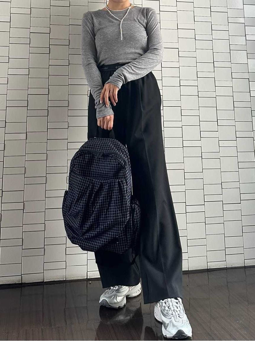 emmi atelier「emmi ジャガードゴムタックパンツ」|チノ|