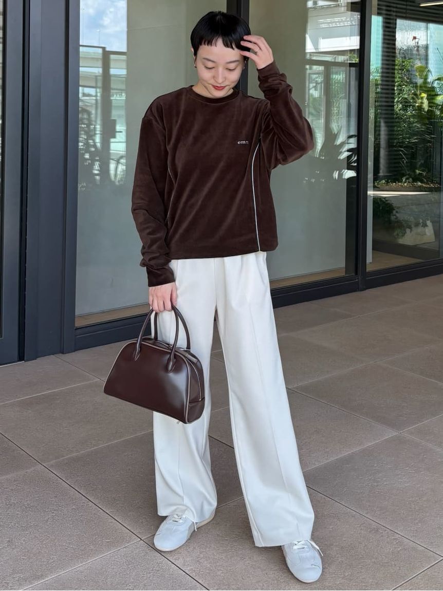 emmi atelier「emmi ジャガードゴムタックパンツ」|チノ|