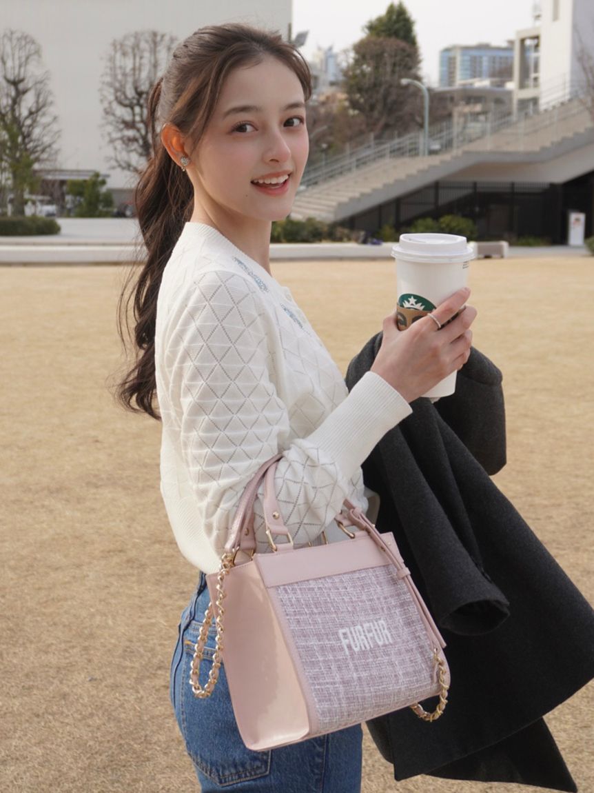 FURFUR「【限定カラー】ツイードロゴトートバッグ」|トートバッグ|