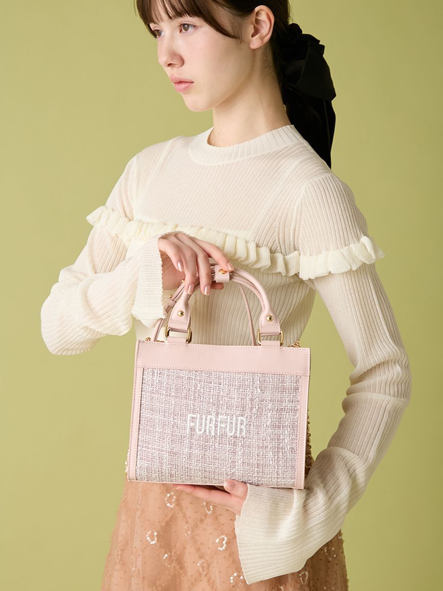 FURFUR「【限定カラー】ツイードロゴトートバッグ」|トートバッグ|