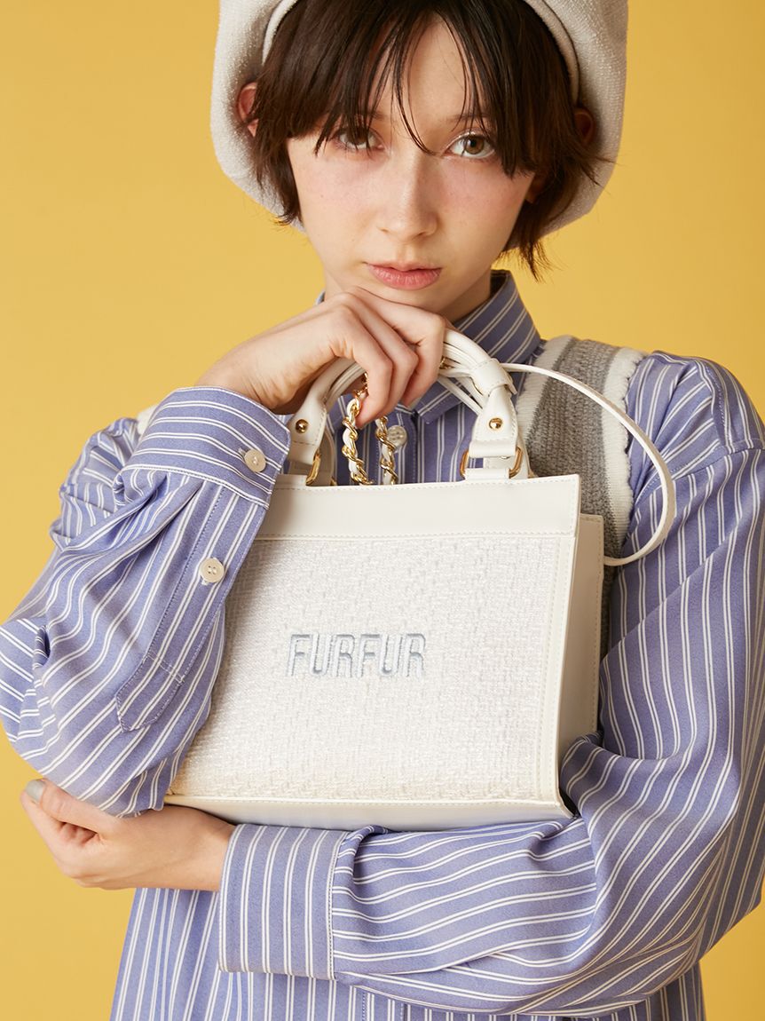 FURFUR「【限定カラー】ツイードロゴトートバッグ」|トートバッグ|