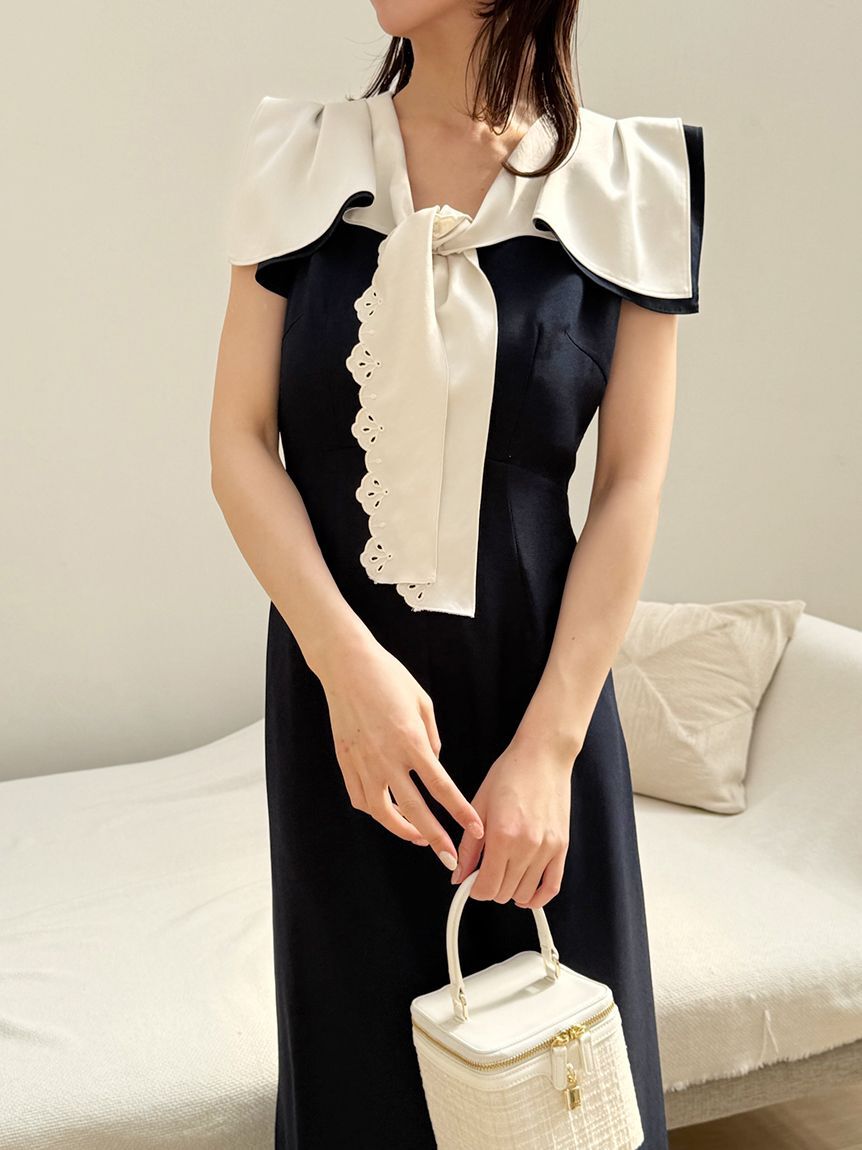 SNIDEL「【00サイズあり】セーラースカーフワンピース」|ワンピース|