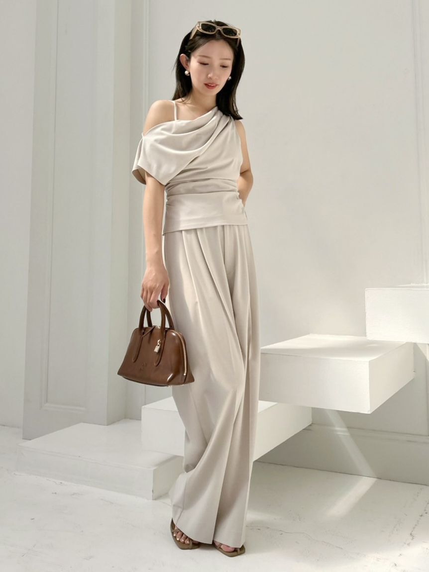 SNIDEL「ワイドロングパンツ」|チノ|