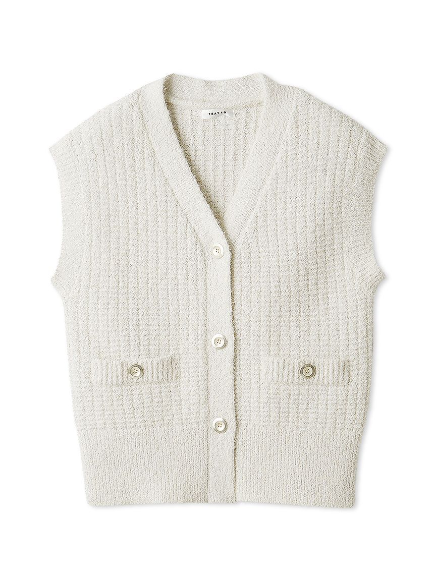 FRAY I.D「サマーツイードニットジレ」|ニット・セーター|WHT