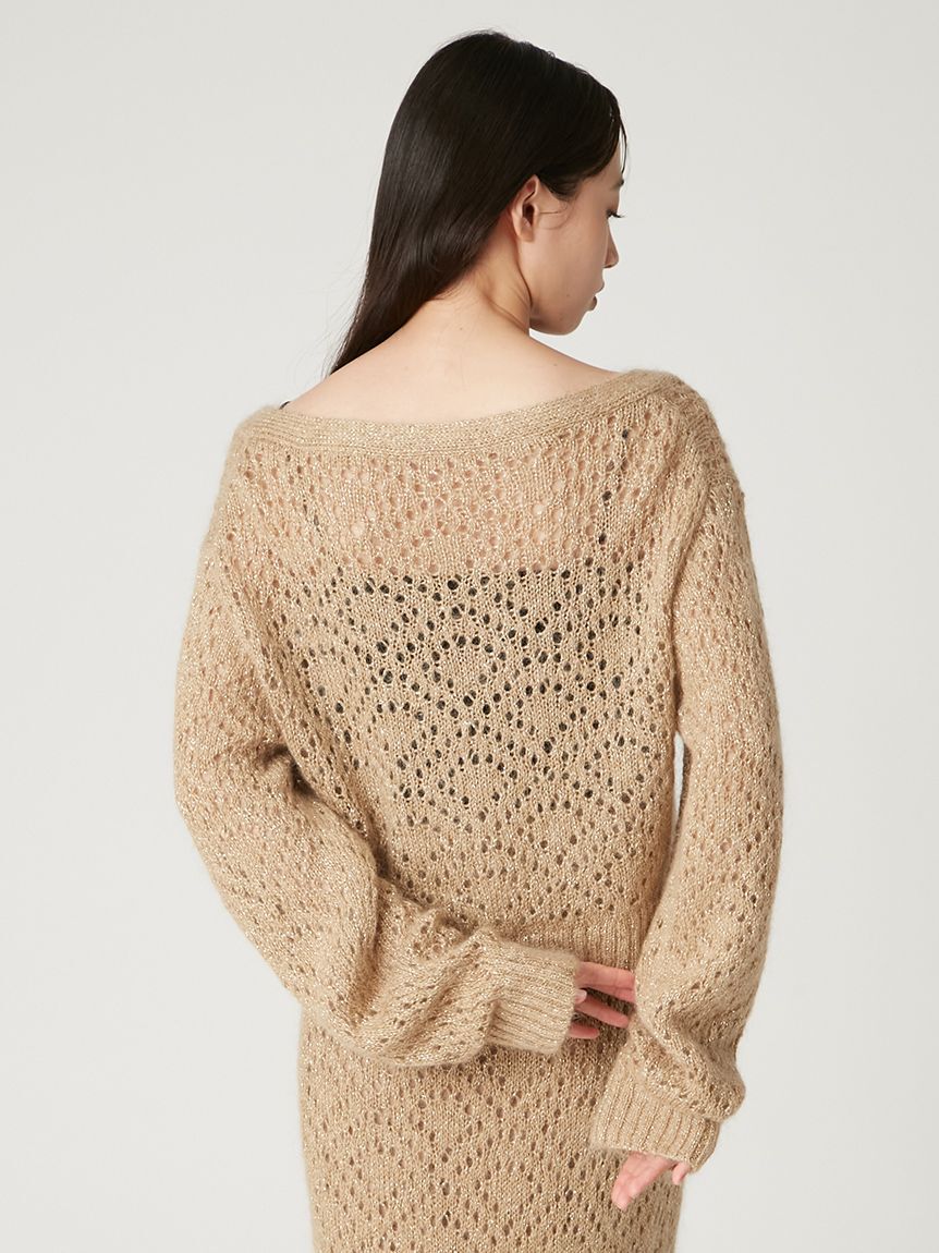 FRAY I.D「モヘアミックスラメニットカーディガン」|カーディガン|