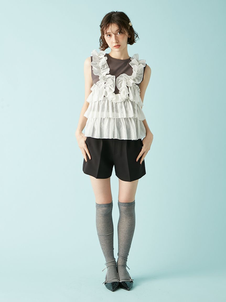 LILY BROWN「フリルドッキング2wayトップス」|Tシャツ・カットソー|