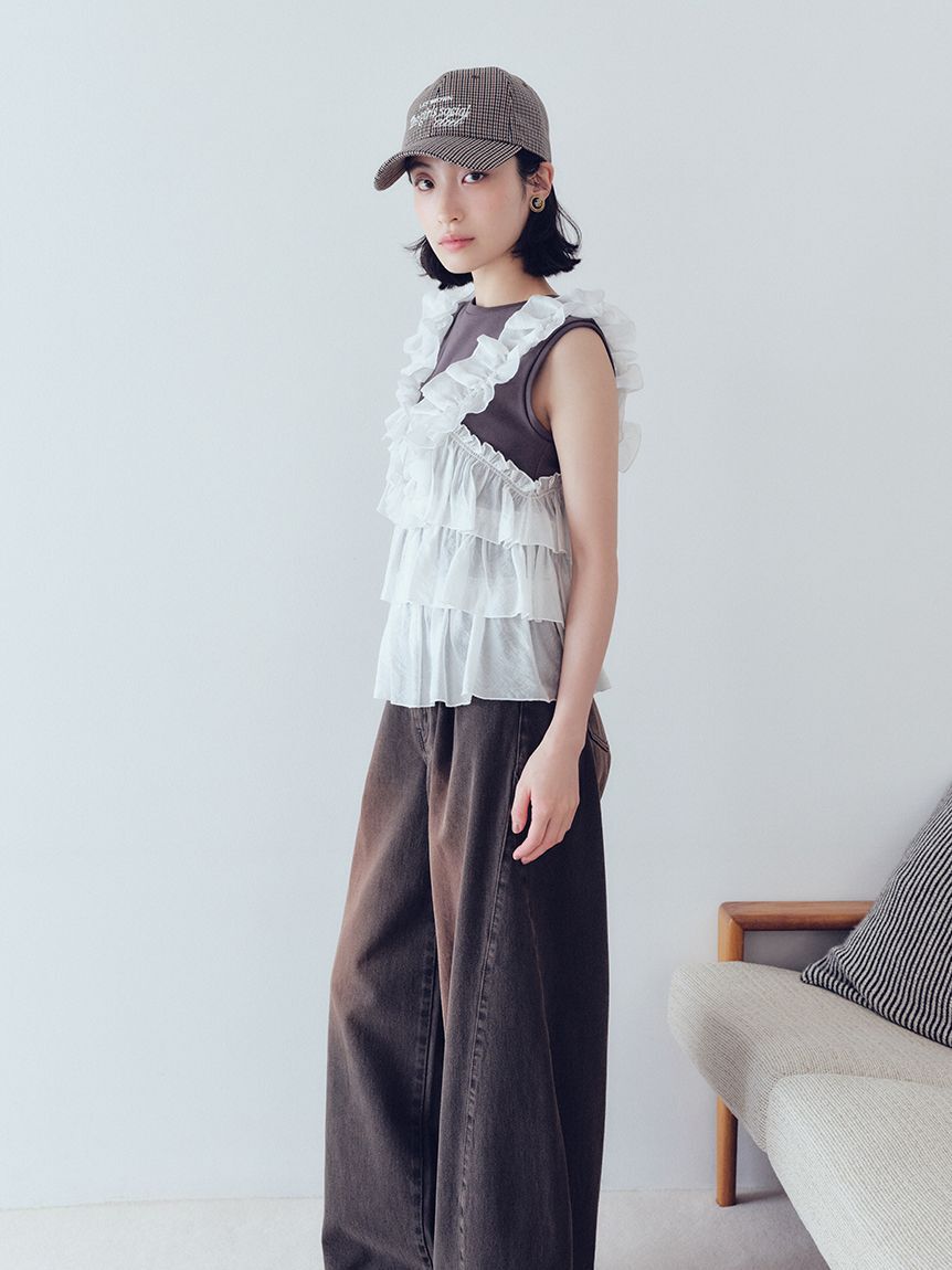 LILY BROWN「フリルドッキング2wayトップス」|Tシャツ・カットソー|