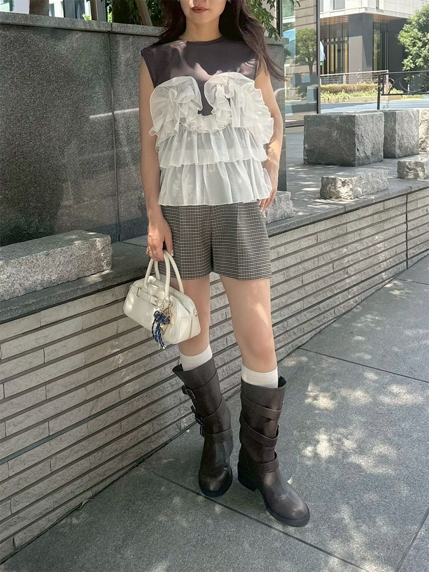 LILY BROWN「フリルドッキング2wayトップス」|Tシャツ・カットソー|