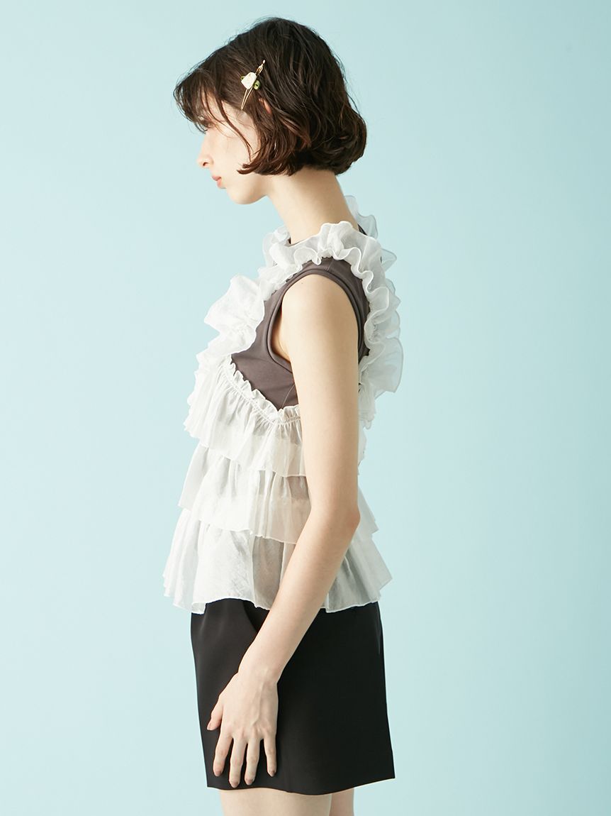 LILY BROWN「フリルドッキング2wayトップス」|Tシャツ・カットソー|
