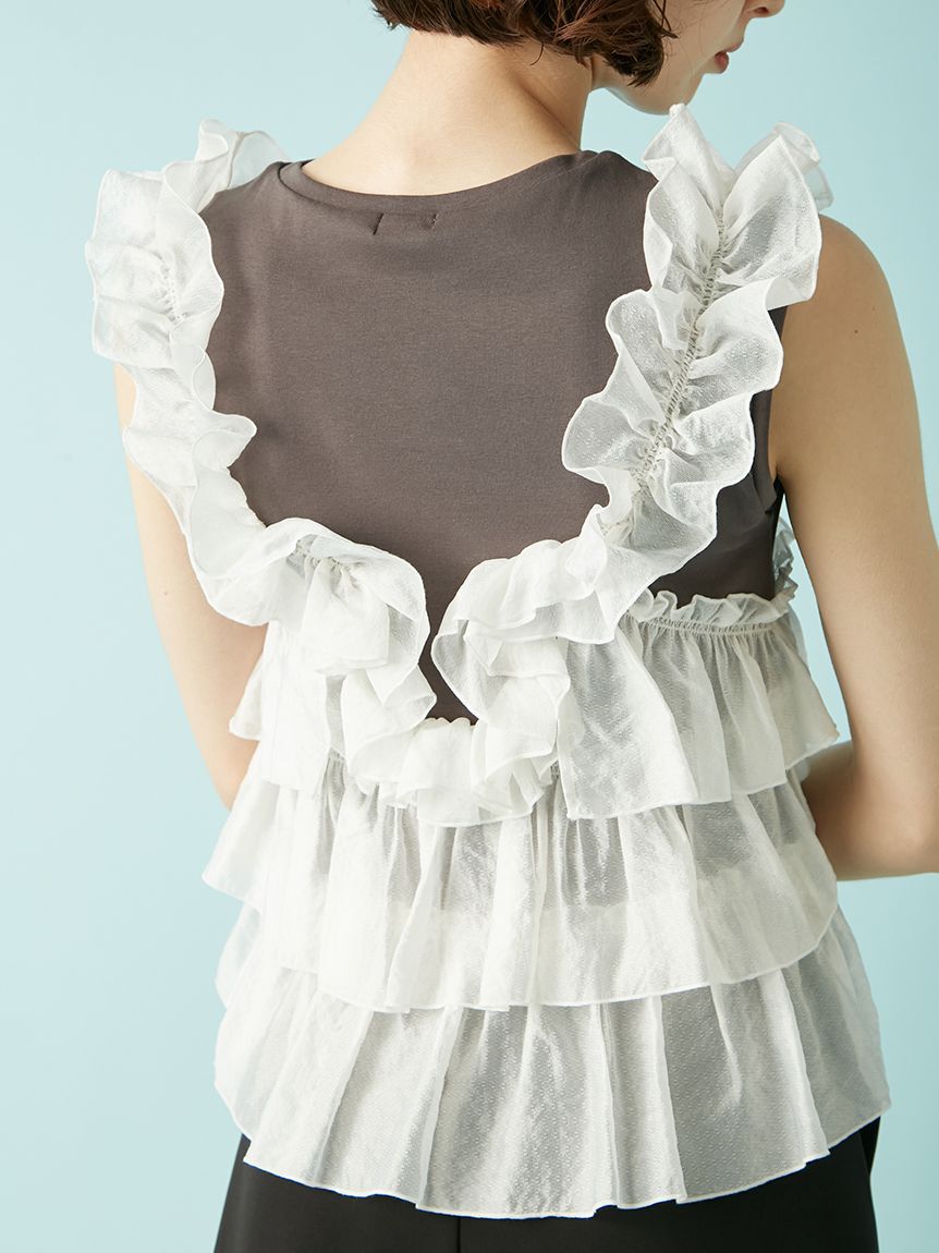 LILY BROWN「フリルドッキング2wayトップス」|Tシャツ・カットソー|
