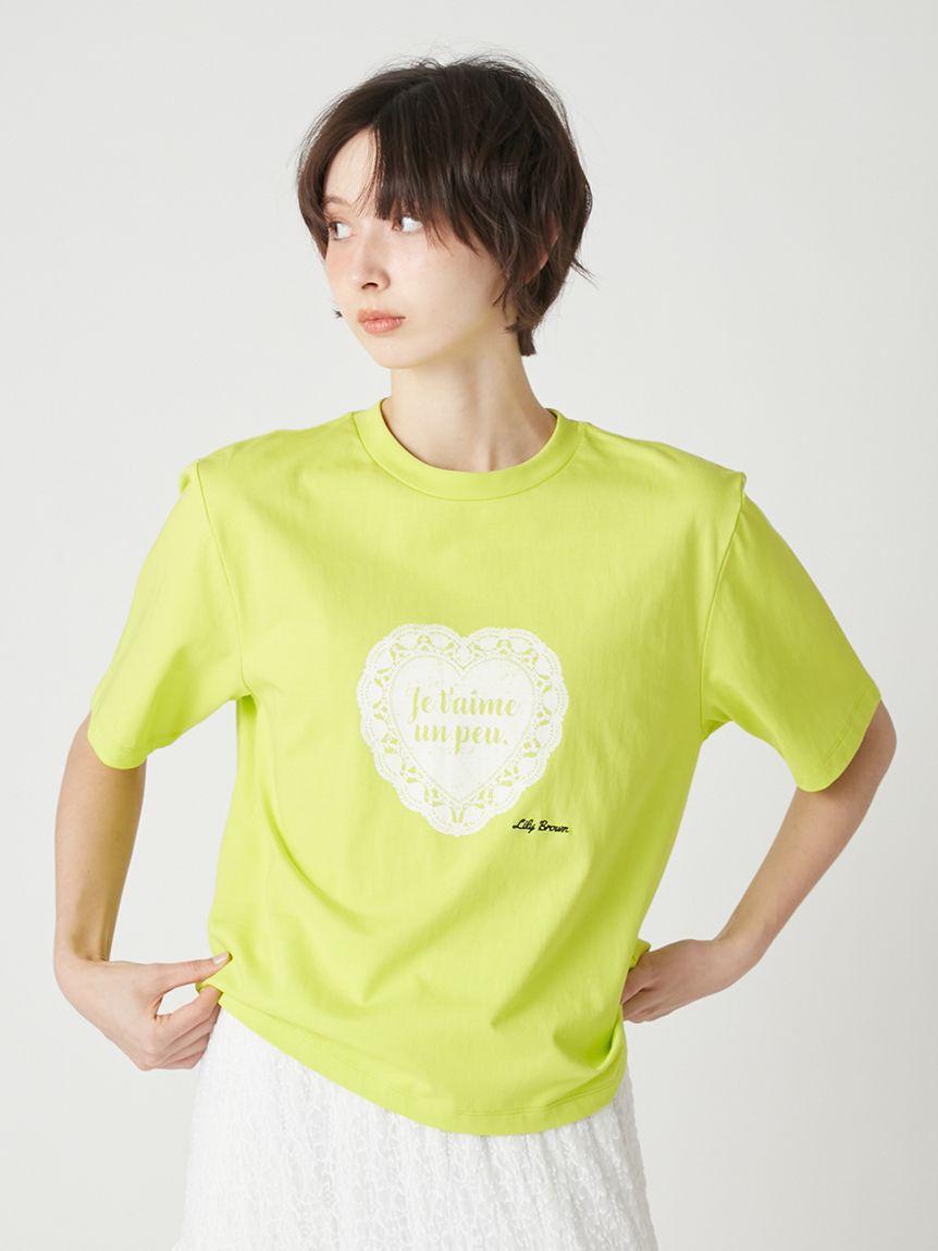 LILY BROWN「ハートモチーフプリントTシャツ」|Tシャツ・カットソー|LIME