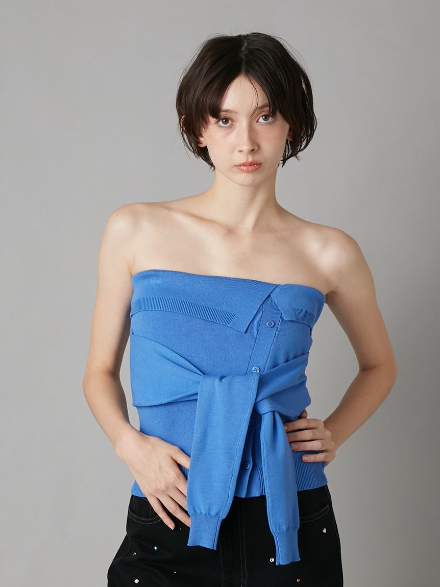 LILY BROWN「レイヤードニットベアトップ」|ニット・セーター|