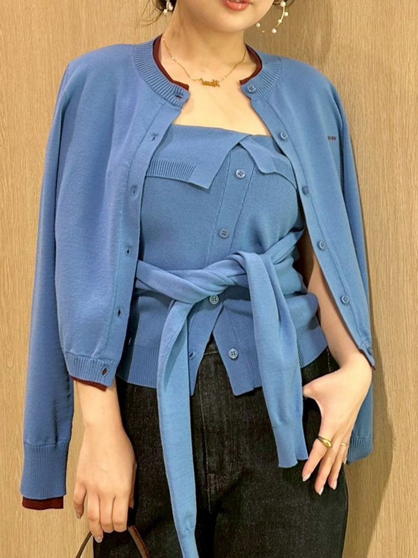 LILY BROWN「レイヤードニットベアトップ」|ニット・セーター|