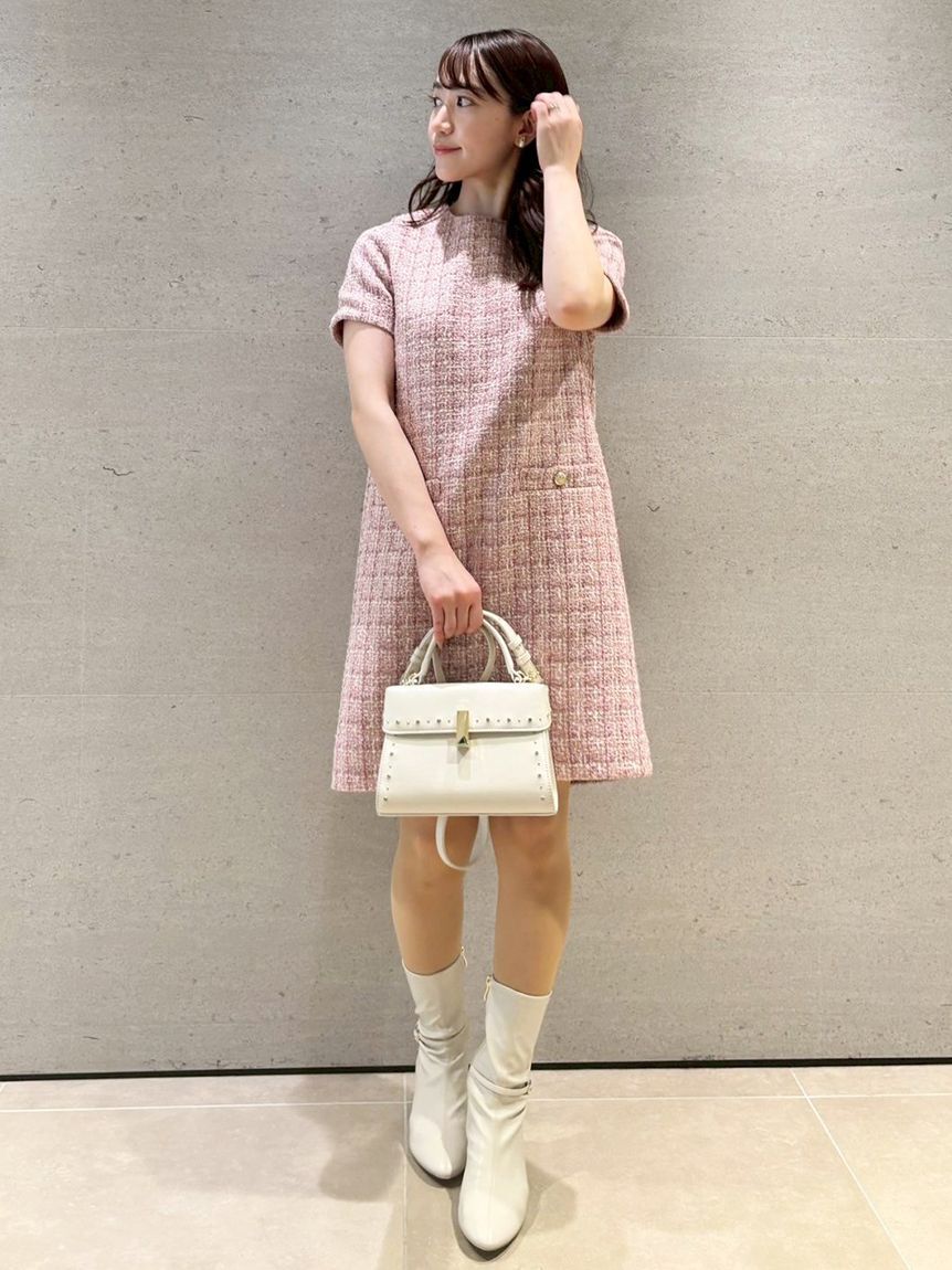 CELFORD「ハーフスリーブツイードミニワンピース」|ワンピース|