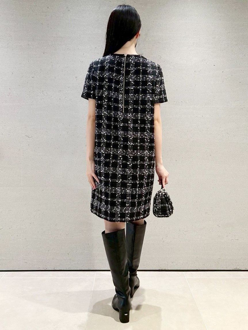 CELFORD「ハーフスリーブツイードミニワンピース」|ワンピース|