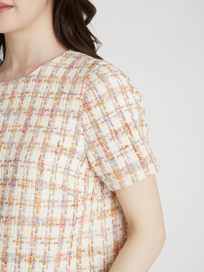 CELFORD「ハーフスリーブツイードミニワンピース」|ワンピース|