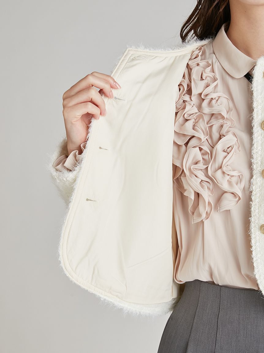 CELFORD「バリエーションライトジャケット」|ノーカラージャケット|