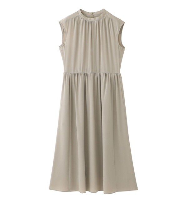 MACKINTOSH PHILOSOPHY「スタンドカラーギャザーワンピース」|ワンピース|ベージュ