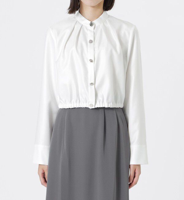  「タッククロップドバンドカラーシャツ」|シャツ・ブラウス|