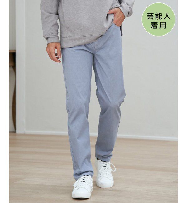 ikka「【雑誌MonoMax4月号掲載】GOKU楽 EASY STRETCH イージーストレッチ 5Pパンツ」|その他|ブルー