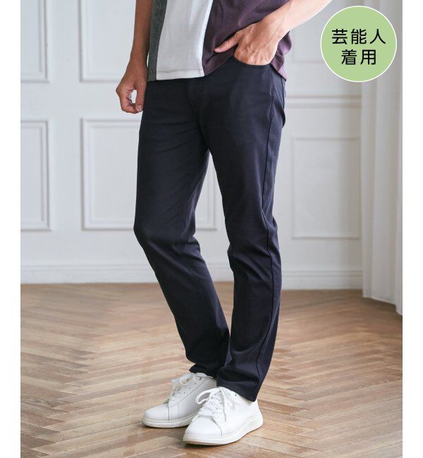 ikka「【雑誌MonoMax4月号掲載】GOKU楽 EASY STRETCH イージーストレッチ 5Pパンツ」|その他|ネイビーブルー