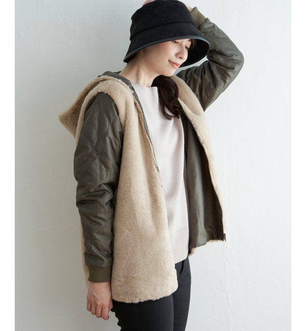 ikka「【雑誌InRed12月号掲載】 ファーライナー3WAYミドルマウンテンパーカー」|ブルゾン・スタジャン|