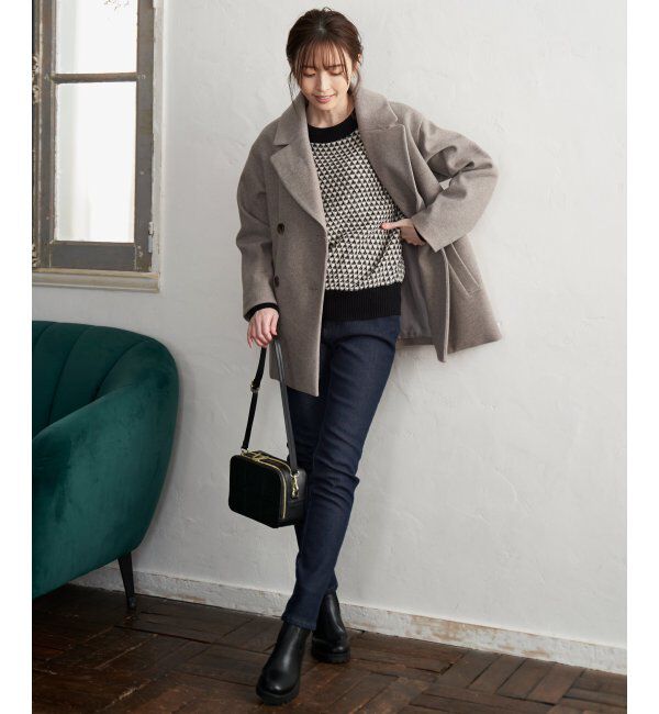 ikka「らく軽ストレッチメルトンチェスターコート」|その他|