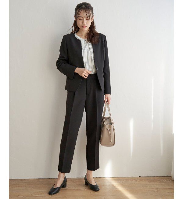 IKKA LOUNGE「【洗濯機で洗える／セットアップ対応】ウォッシャブルキーネックジャケット」|その他|