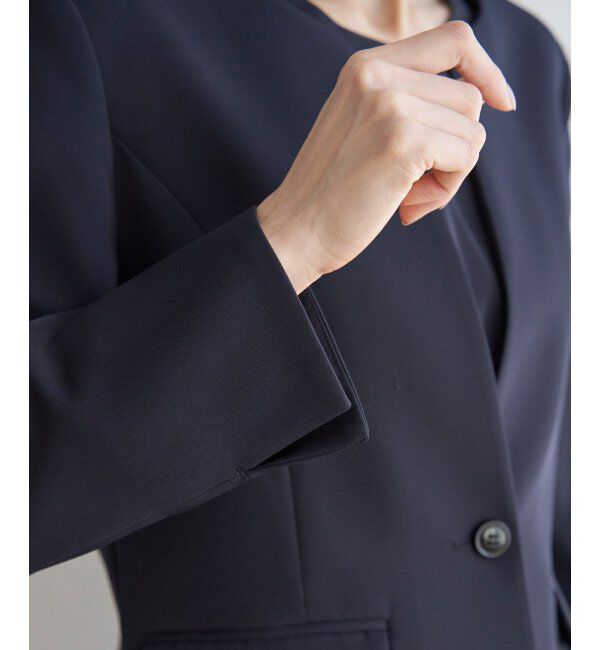 IKKA LOUNGE「【洗濯機で洗える／セットアップ対応】ウォッシャブルキーネックジャケット」|その他|