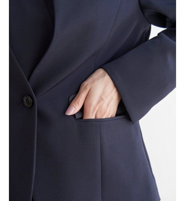 IKKA LOUNGE「【洗濯機で洗える／セットアップ対応】ウォッシャブルキーネックジャケット」|その他|